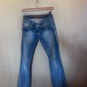 Rock Revival Blue Flare Jeans with Wide Leg
